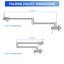 Robinet de remplissage mural, extensible et pliable, deux poignées, finition nickel brossé | Idée de cadeau-122633919