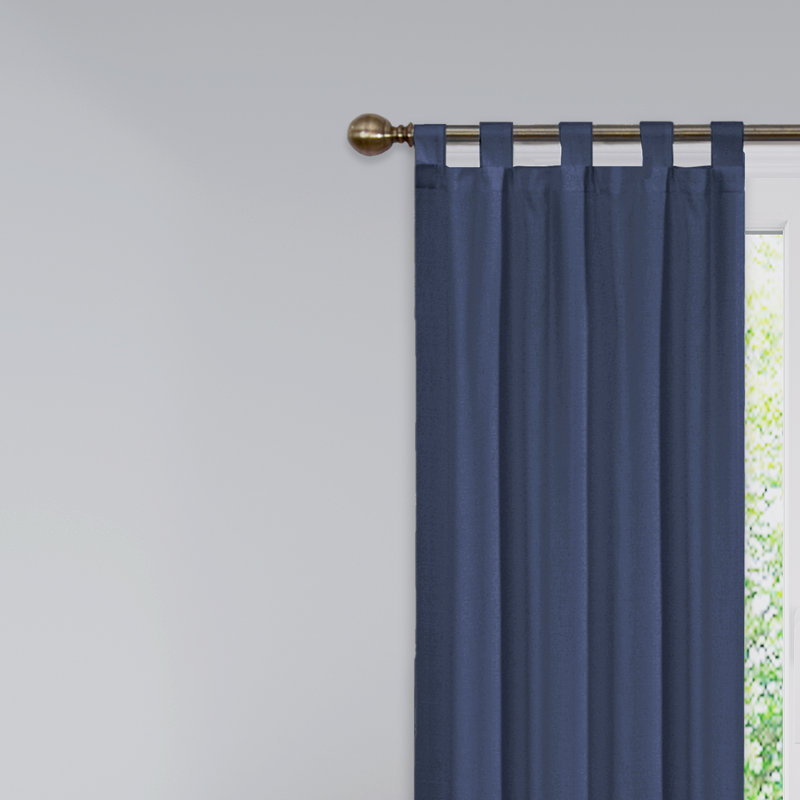 Barretti Sheer Curtain Pair, 30" W x 84" L, Indigo