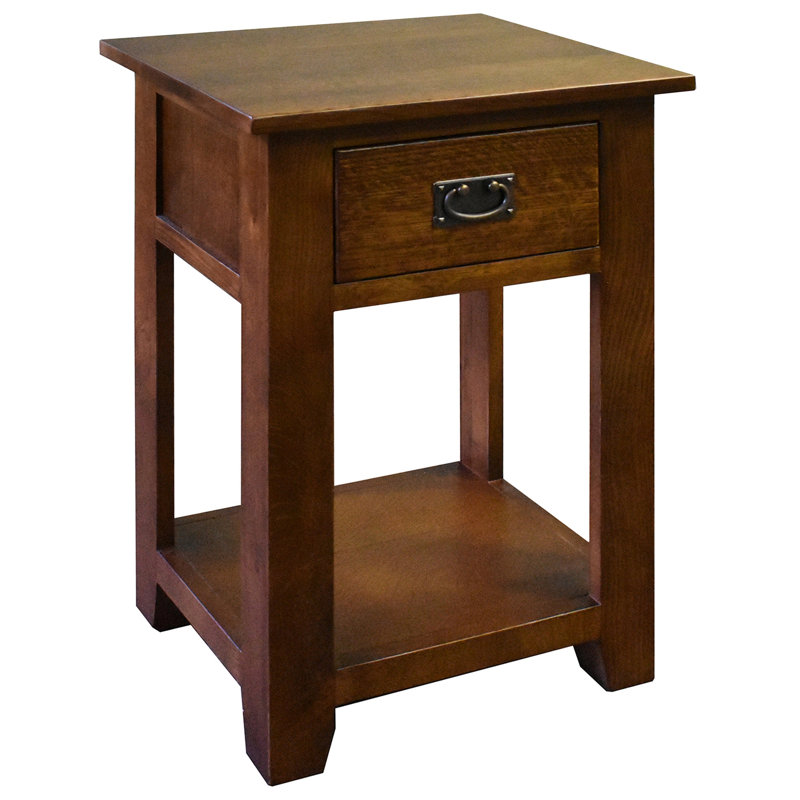 Mission 1 Drawer Nightstand - Walnut (AW), Walnut Stain