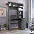Compu 180 Hutch Desk, Multiple Shelves, Retractable Keyboard Tray, CPU Door Panel, One Drawer-1772411118