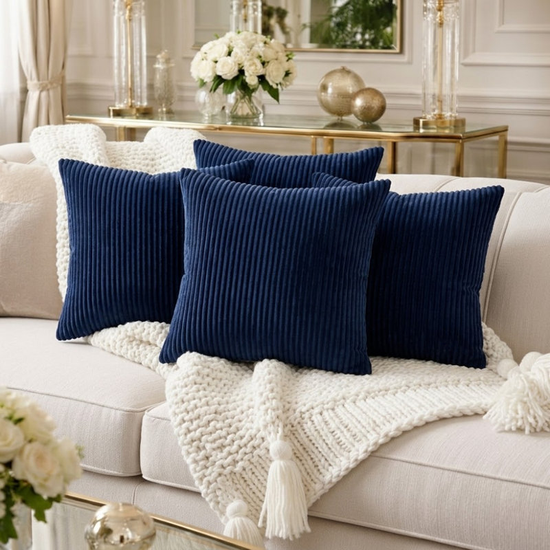 Pack Of 1 Corduroy Square Scatter Cushion Cover