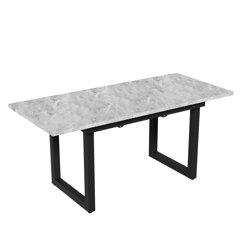 Danesh Extendable Metal Base Dining Table