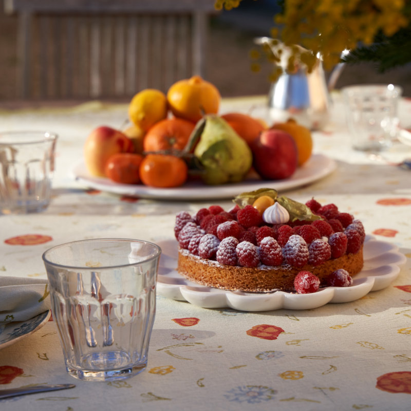 Springfields Handmade Floral Tablecloth, 71" W x 128" L