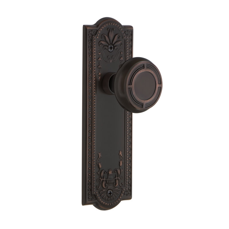 Plaque Meadows avec bouton Mission, Bronze intemporel, 2 3/8 po