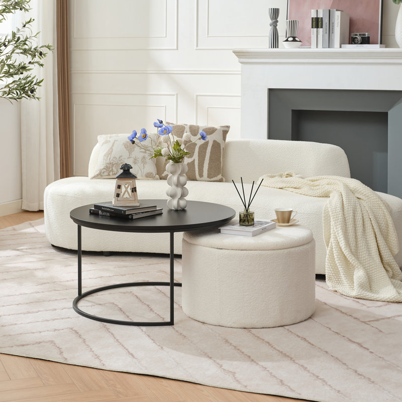 Table basse gigogne avec rangement