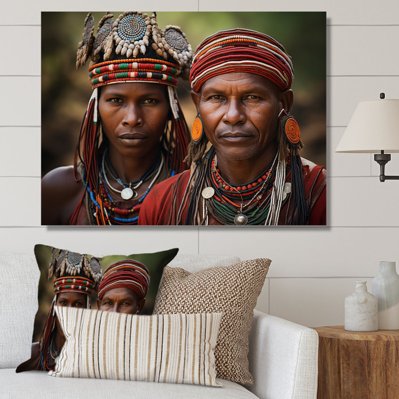 «Clapperton African Tribes», impression sur toile, H 24 po x l 32 po x P 1 po, Toile tendue