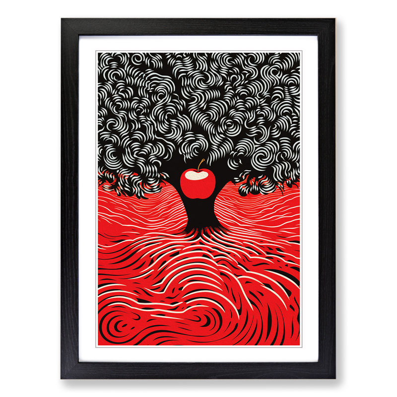 Single Picture Frame Print on Wood, Black Framed, 64cm H x 46cm W