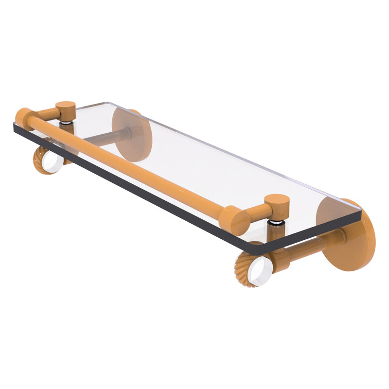 Tablette flottante Clearview, H 3,75 po x l 16 po x P 5,65 po, Jaune doré