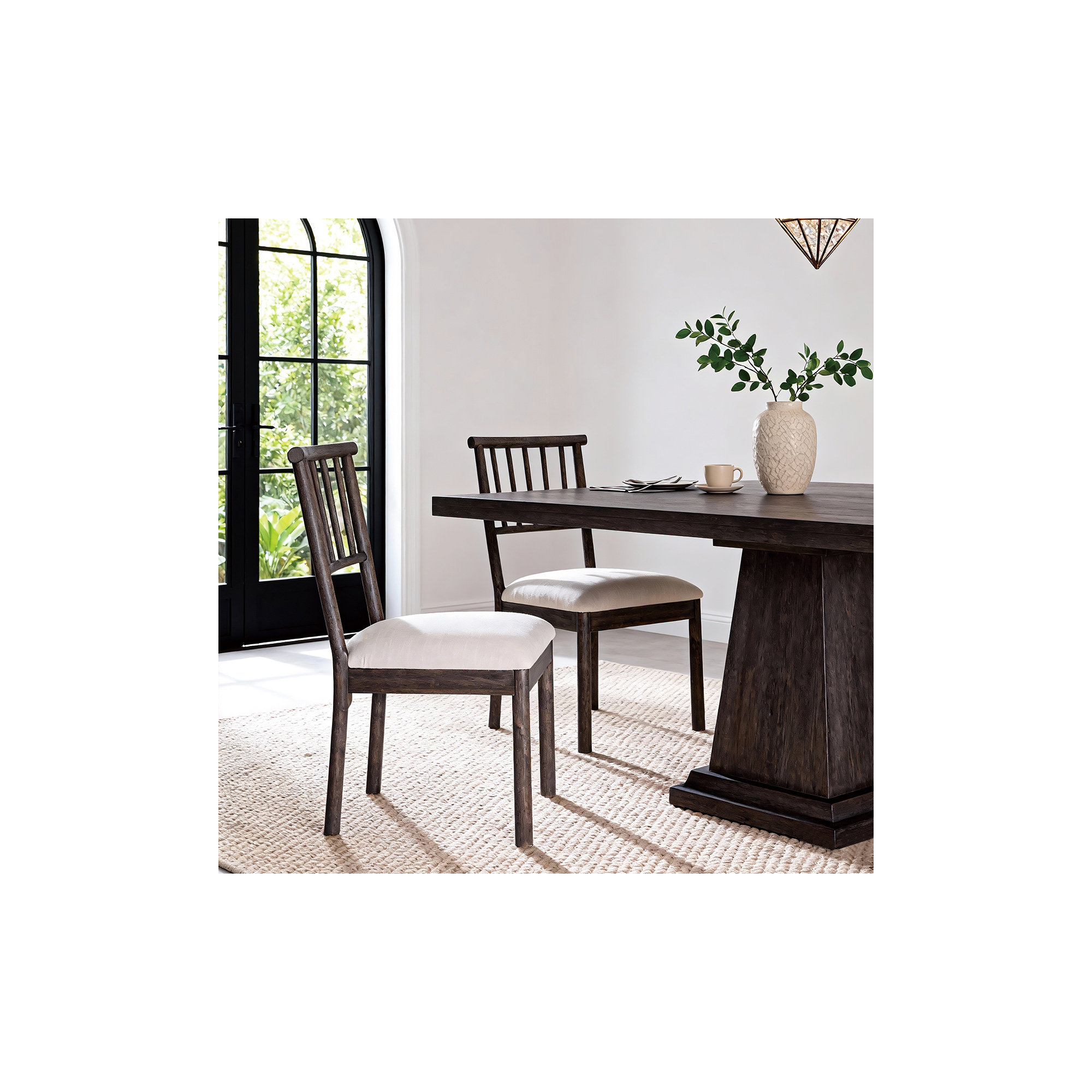 Wales Upholstered Dining Chair (Set of 2), Walnut