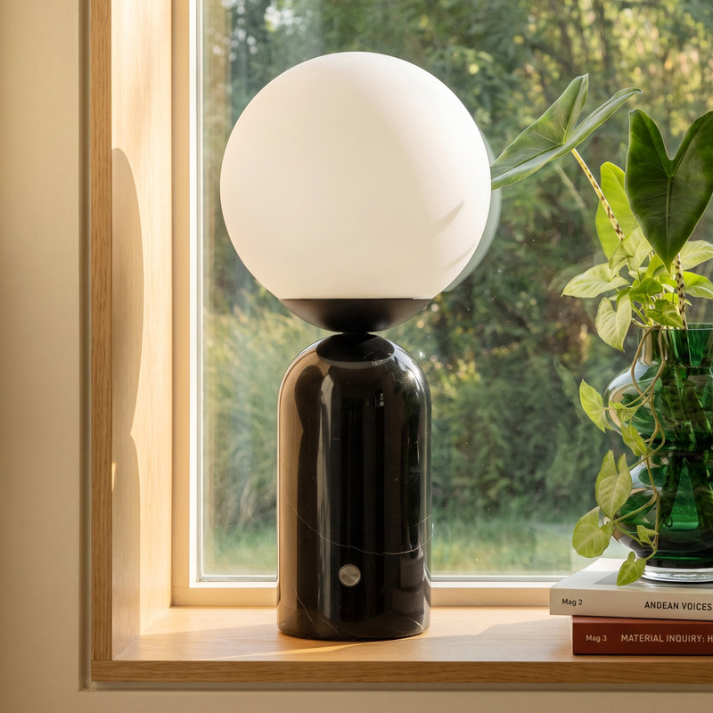 Mila Dimmable LED Table Lamp, Black, 15' H X 7'' W X 7'' D