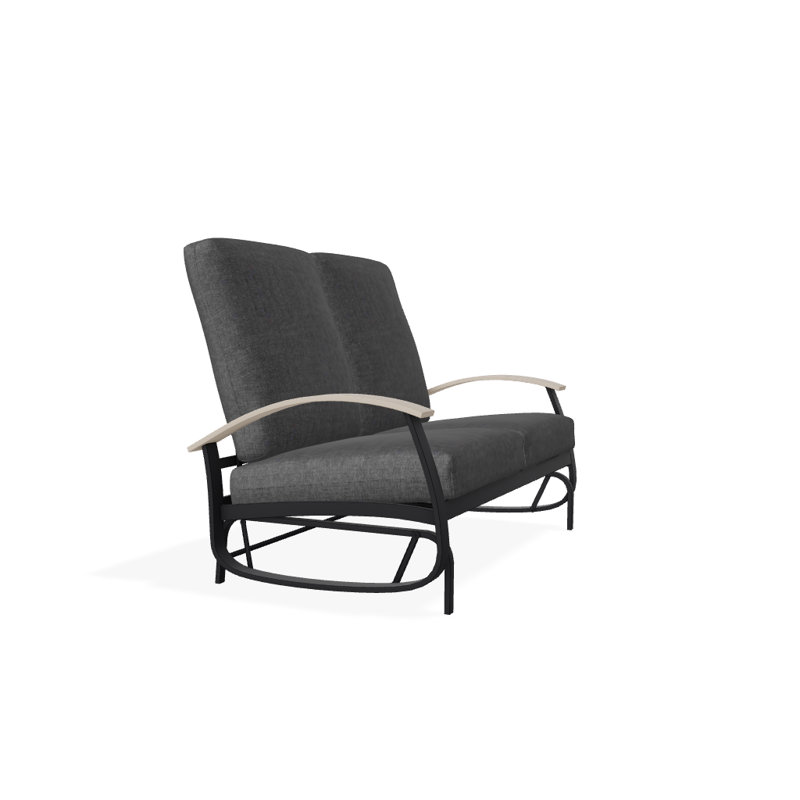 Banc oscillant avec coussins Askar, Tissage uni ardoise coulée Sunbrella®, Désert texturé, Désert P60