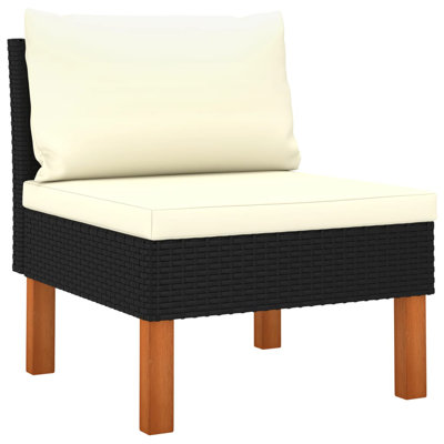 Rashina 23.8" Wide Eucalyptus Rectangle Patio Sofa with Cushions by Ebern Designs