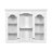 White Wall-Mounted Medicine Cabinet with Mirror, Solid Wood and MDF Bathroom Storage, TSCA Title VI Compliant