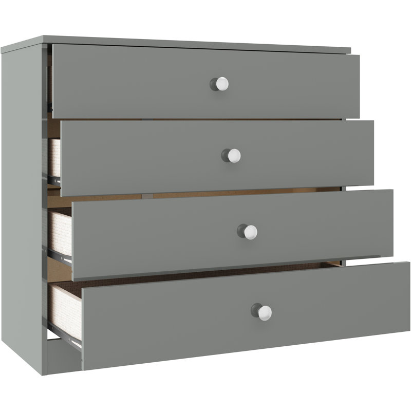 Denver 4 Drawer Chest, Grey