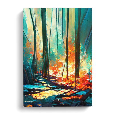 Painted Forest No.2 Abstract - Wrapped Canvas Print