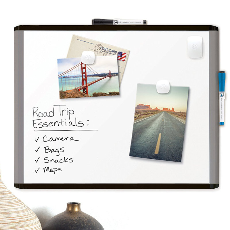 MOD Magnetic Dry Erase Board with Black and Gray Frame