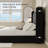 Hydraulic Lift Up Storage Upholstered Platform Wingback Bed With Shelves And Charging Station-323395555-323395556