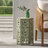 Iron Patio Side Table 12", Pattern, 10.5"X18.5", Portable Option 12" Cut Out Table, Iron, Decoration Item-1484488020