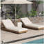 ENSEMBLE DE CHAISE LUNGE EN BOIS D'ACACIA AVEC COUSSIN LUNGE (crème) - version gris foncé assortie disponible-921583016