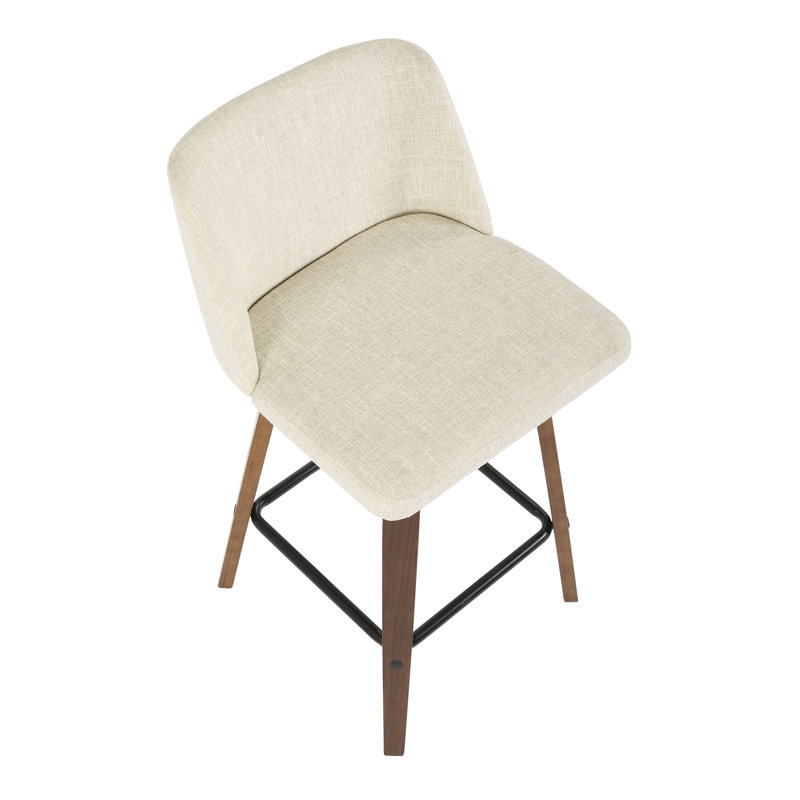 Lakyia Upholstered Counter Stool, Cream