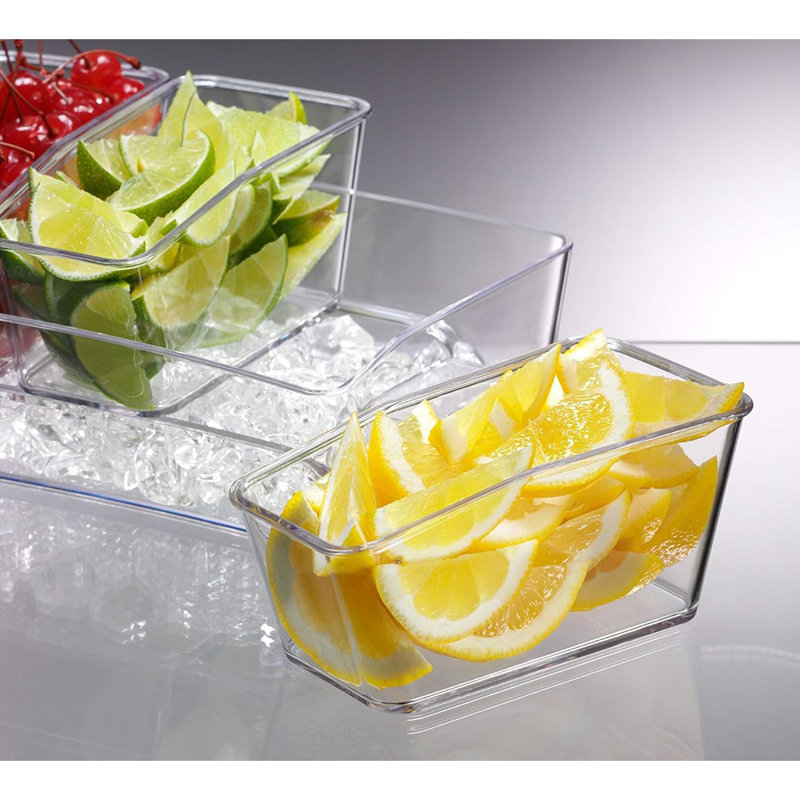 Bar à condiments sur glace, transparent
