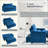 Convertible Sofa Bed, 3-In-1 Multi-Functional Velvet Sleeper Couch Pull-Out Bed, 47'' Loveseat Chaise Lounge With Adjustable Backrest , Living Room, Small Space