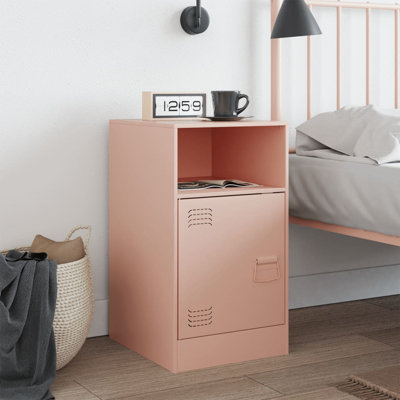 Raahima 34.5cm W Steel Bedside Table