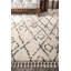 Tapis à motif géométrique blanc cassé Asusus-23544559