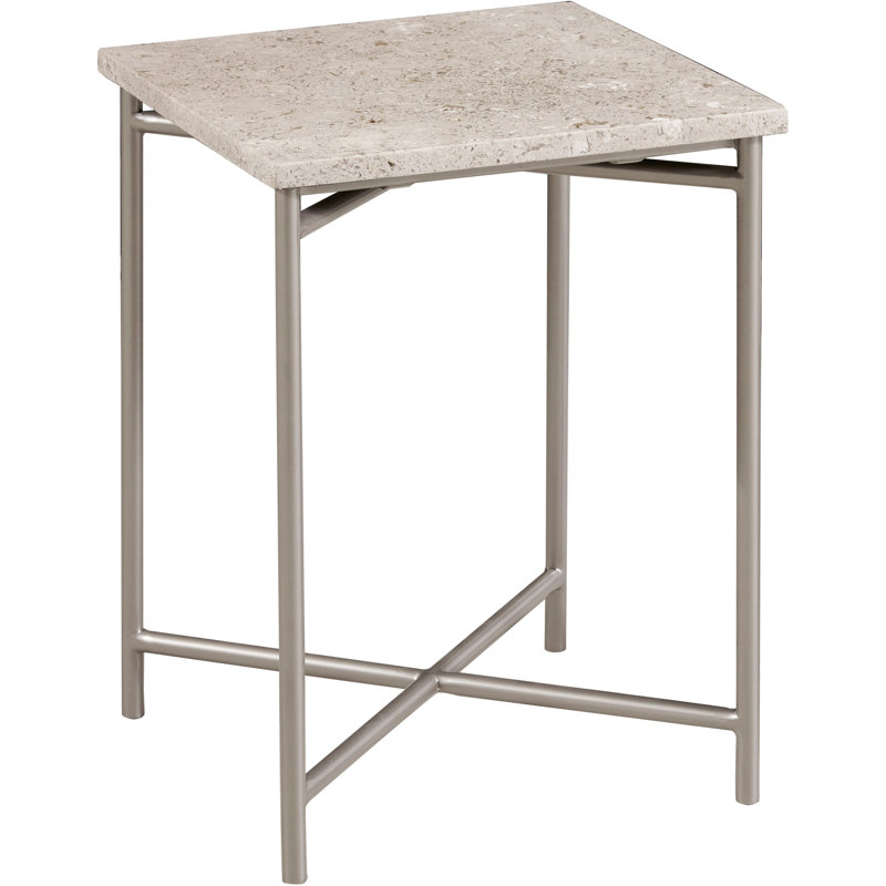 Stone Top Nesting Table, 19.5" H x 14" W x 14" D