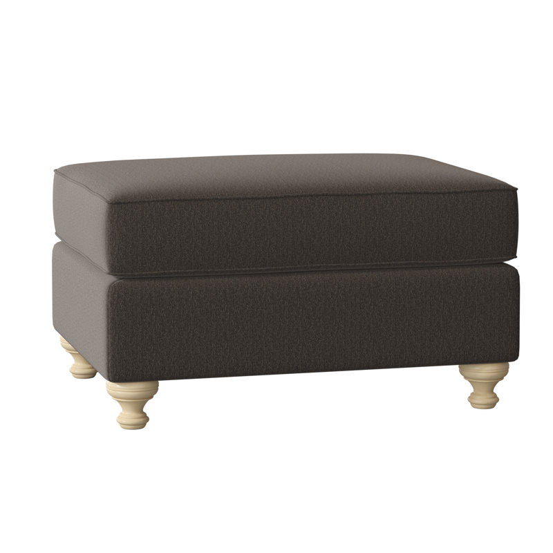 Repose-pieds rectangulaire 33 po Duckling, Anello 42 sergé performance gris foncé, Tabac