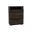 Commode 4 tiroirs Alpine avec rangement spacieux et poignées modernes, gris mat