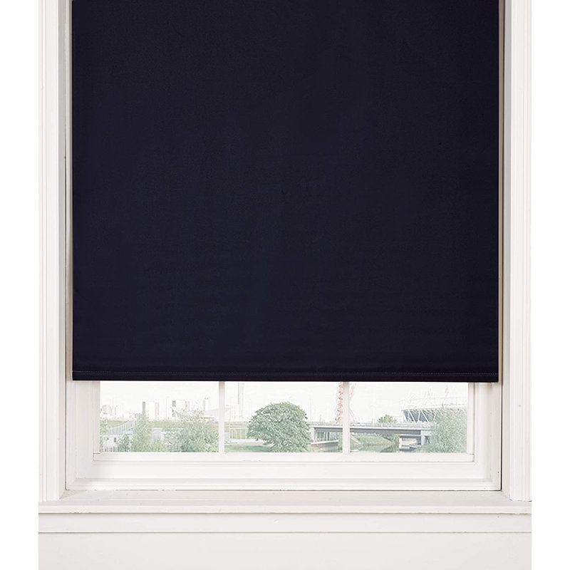 Blackout Roller Shade, Black, 60cm W x 165cm L