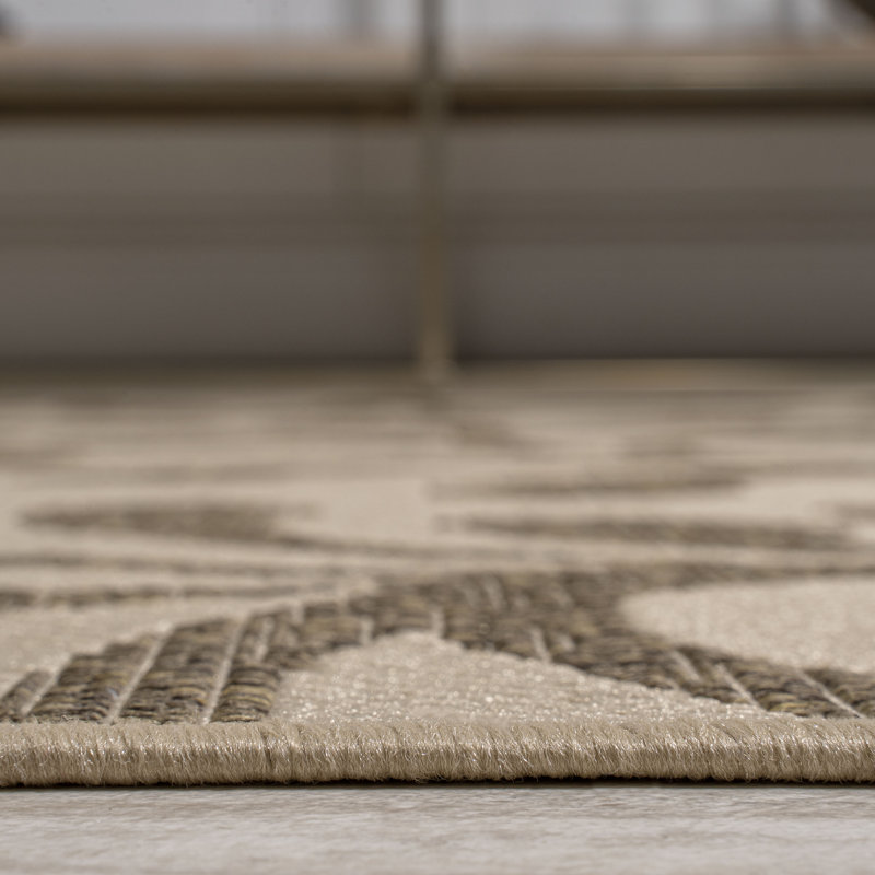 Elsea All Over Indoor/Outdoor Rug, Rectangle 3'11" x 6', Brown/Beige