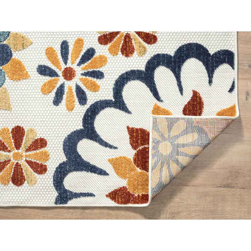 Tapis floral multicolore Abani Hampton HAM100A, Rectangle 4 pi x 6 pi