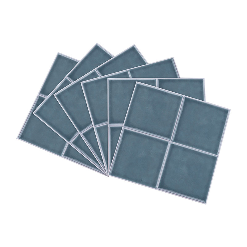 30Pcs Self-Adhesive Thick Wall Tile Stickers, Smoky Blue