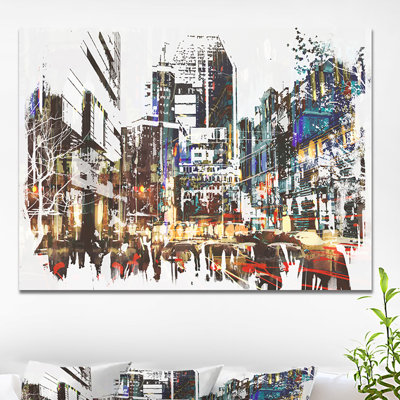 " People Walking In City Grunge "