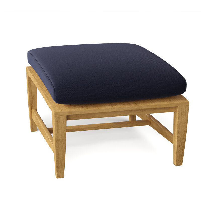 Amalfi Outdoor Teak Ottoman, Ocean