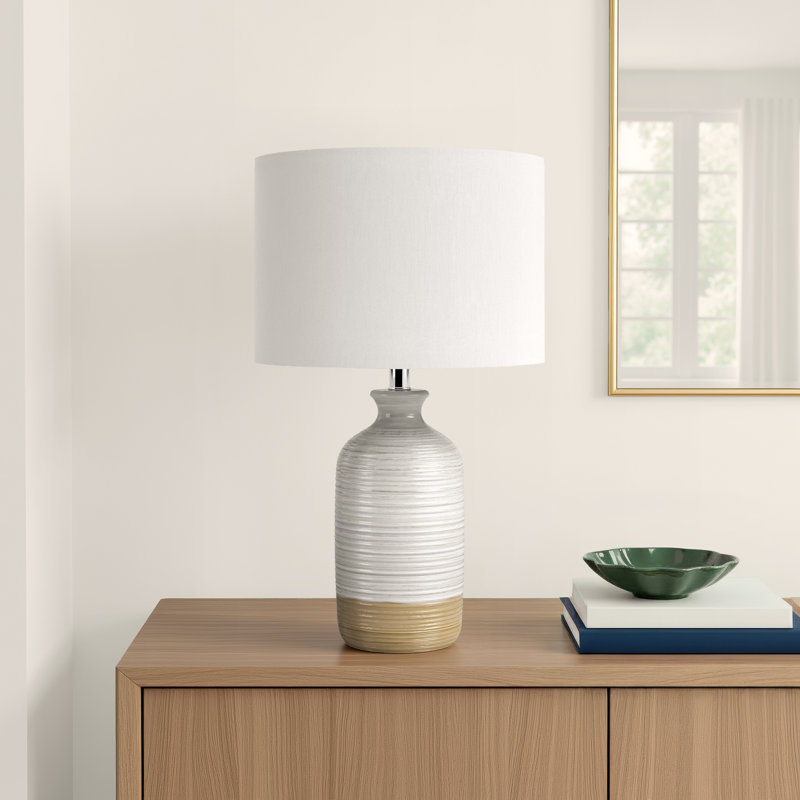 Monaco Ventura 24" White/Brown Table Lamp