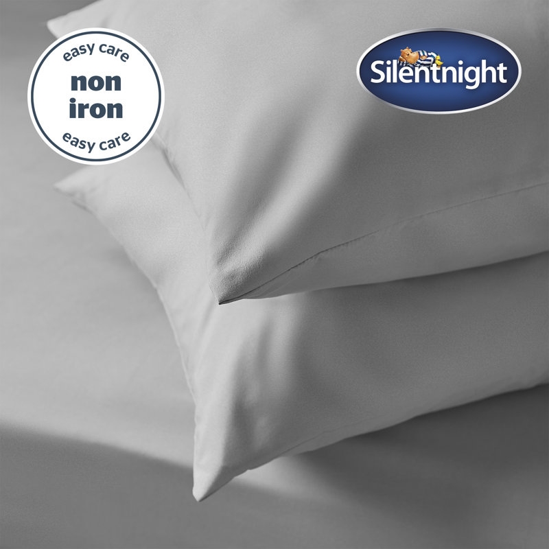 Silentnight Supersoft Plain Microfibre Housewife Pillowcase, Dove Grey
