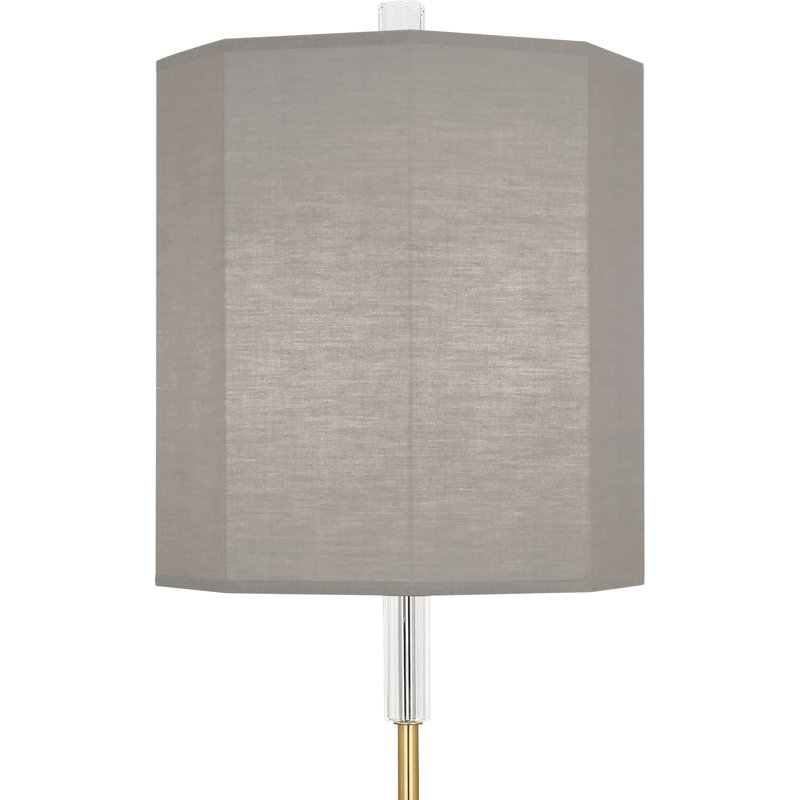 Kate Table Lamp, Modern Brass, Smoke Gray