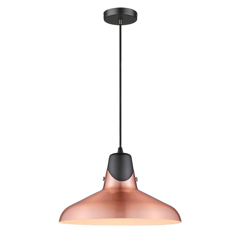 Marietta 1 - Light Matte Single Pendant, Matt Black/Copper