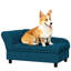 Lit pour chien surélevé pour chiens, bleu foncé avec compartiment caché, coussin, convient aux lits de chien de petite et moyenne race, bleu 3 po, rangement, assemblage facile, fonctionnel