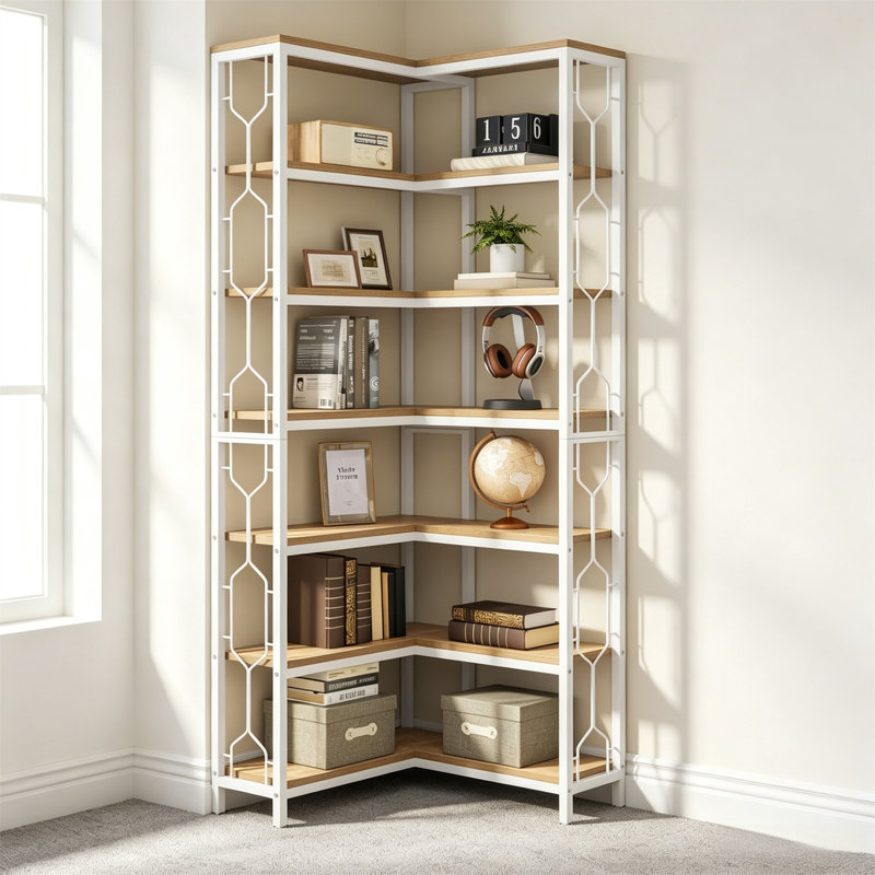 Bookcase, White and Walnut