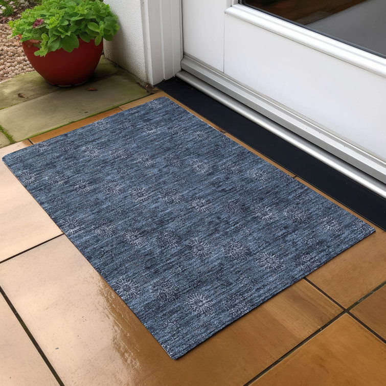 Malchow Flatweave Washable Floral Indoor / Outdoor Rug
