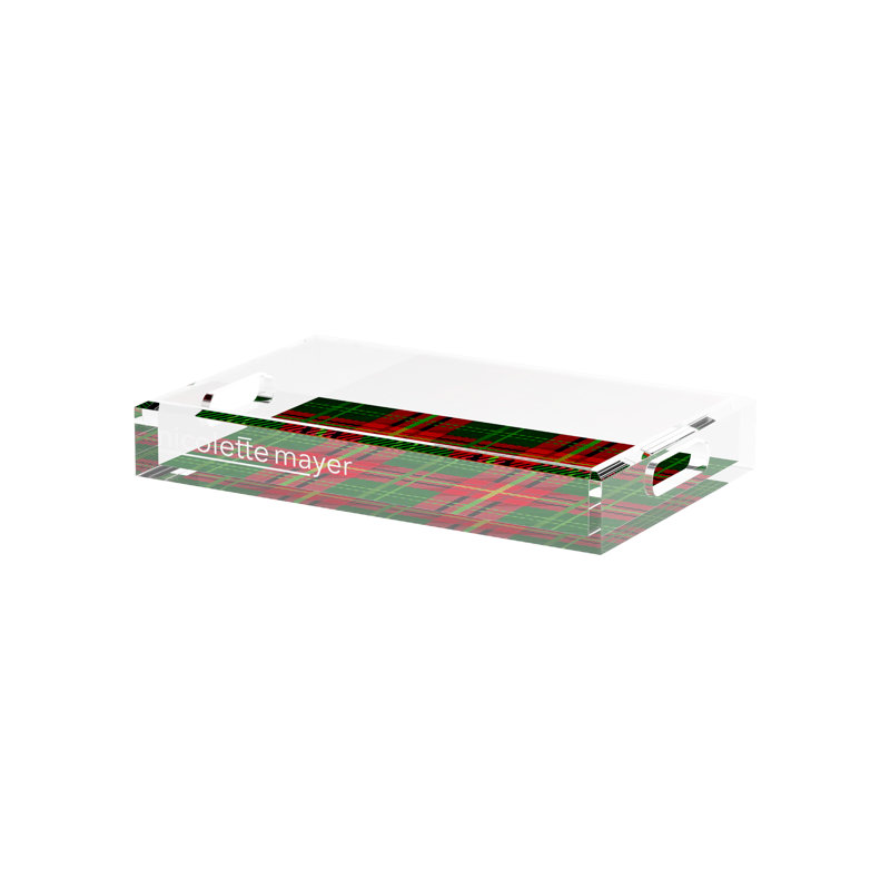 Acrylic Decorative Tray, 12.5"W x 7.75"D x 2"H