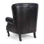 Genuine Leather Upholstered Armchair in Black