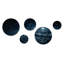 «Moonlit Beach Ocean Storm» - ensemble d'art mural rond de 5 vagues
