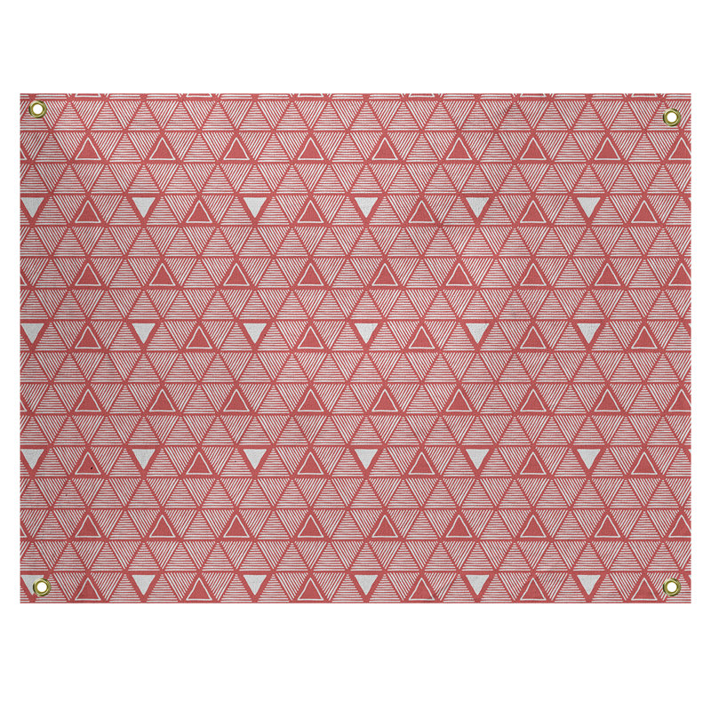 Tapisserie, H 59 po x l 80 po, Rouge