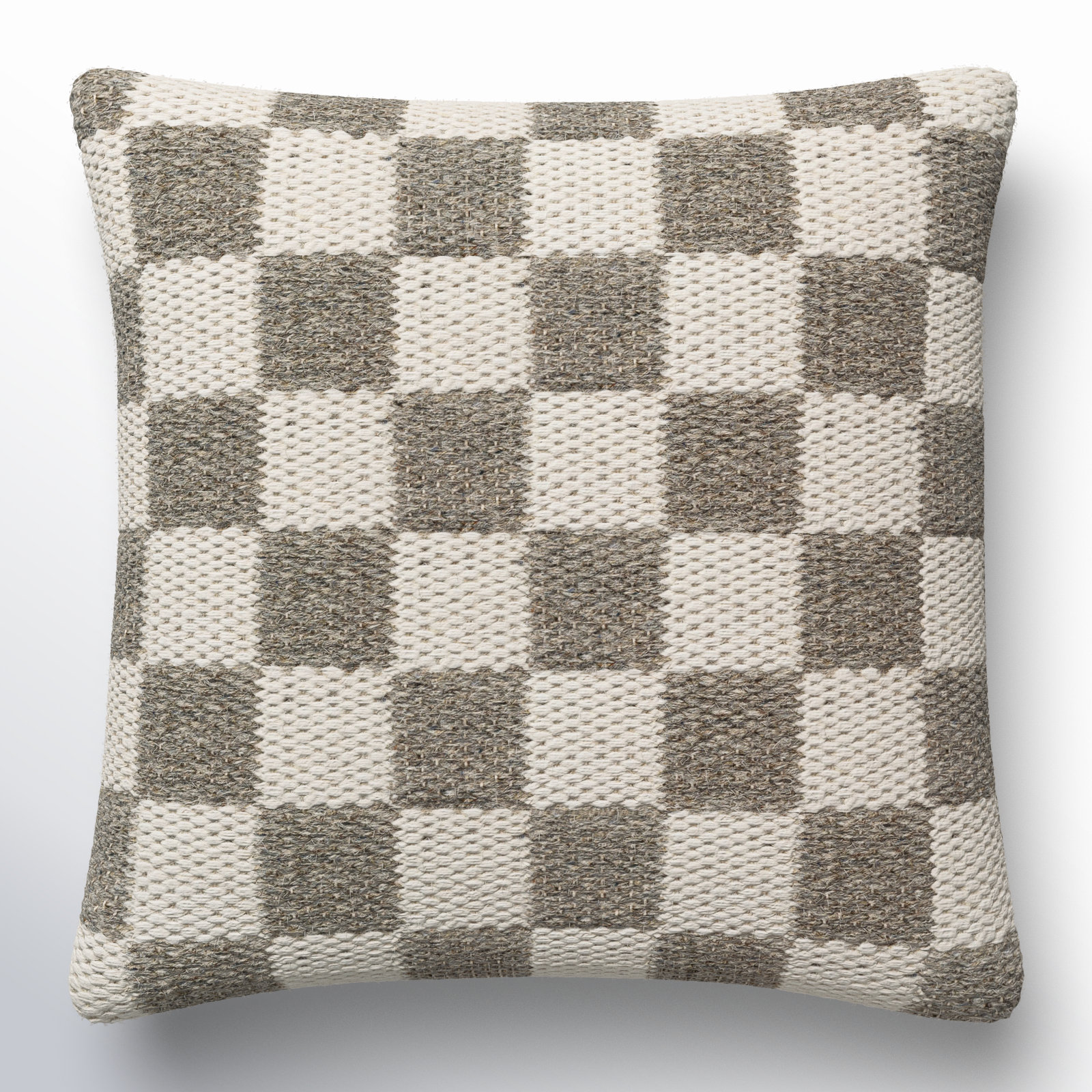 Kimbell Wool Pillow Cover, Polyester/Polyfill, 20" x 20"