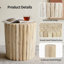 Table de bout cylindrique en bois massif